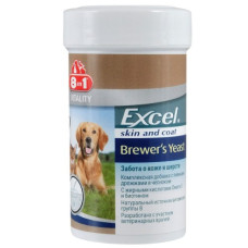 Пивні дріжджі 8in1 Excel «Brewers Yeast» 140 таблеток (для шкіри та шерсті) для котів