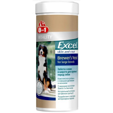Пивні дріжджі для собак великих порід 8in1 Excel «Brewers Yeast Large Breed» 80 таблеток (для шкіри та шерсті)