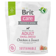 Сухий корм для собак Brit Care Dog Sustainable Adult Small Breed 1 кг - курка та комахи