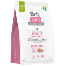 Сухий корм для собак Brit Care Dog Sustainable Adult Small Breed 3 кг - курка та комахи