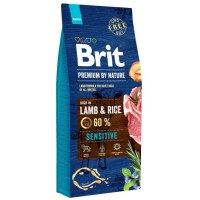 Сухий корм для собак з чутливим травленням Brit Premium Sensitive Lamb & Rice 15 кг (ягня)