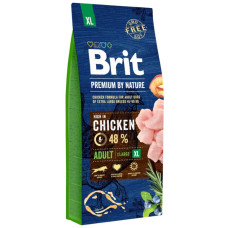 Сухий корм для дорослих собак гігантських порід (вагою від 45 кг) Brit Premium Adult XL 15 кг (курка)