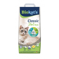 Наповнювач туалета для котів Biokat's Classic Fresh 3in1 10 л (бентонітовий)