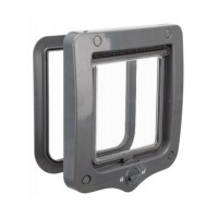 Двери Tixie для котов двухсторонние 20 × 22 cм (серые)