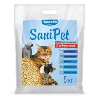 Гигиенический наполнитель для кошек Природа Sani Pet «Универсальный» 5 кг (древесный)