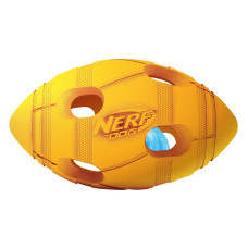 Іграшка для собак Nerf М'яч регбі, що світиться 10 см (гума)