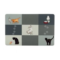 Коврик под миску Trixie «Patchwork» 44 см / 28 см (серый)