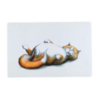 Коврик под миску Trixie «Thick Cat» 44 см / 28 см (белый)