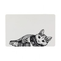 Килимок під миску Trixie «Zentangle» 44 см / 28 см (сірий)