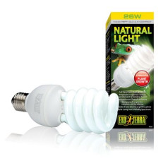 Компактна люмінесцентна лампа Exo Terra «Natural Light» для опромінення променями УФ-В спектра 26 W, E27 (для опромінення)