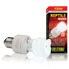 Компактна люмінесцентна лампа Exo Terra «Reptile UVB 200» для опромінення променями УФ-В спектра 13 W, E27 (для опромінення)