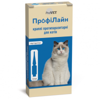 Краплі на холку для котів ProVET «ПрофіЛайн» від 4 до 8 кг, 4 піпетки (від зовнішніх паразитів)