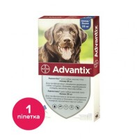 Капли на холку для собак Bayer «Advantix» (Адвантикс) от 25 до 40 кг, 1 пипетка (от внешних паразитов)