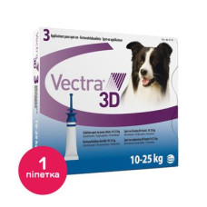 Краплі на холку для собак Ceva «Vectra 3D» (Вектра 3D) від 10 до 25 кг, 1 піпетка (від зовнішніх паразитів)