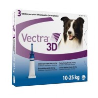 Краплі на холку для собак Ceva «Vectra 3D» (Вектра 3D) від 10 до 25 кг, 3 піпетки (від зовнішніх паразитів)