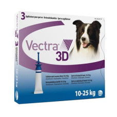 Краплі на холку для собак Ceva «Vectra 3D» (Вектра 3D) від 10 до 25 кг, 3 піпетки (від зовнішніх паразитів)