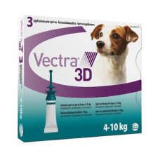 Краплі на холку для собак Ceva «Vectra 3D» (Вектра 3D) від 4 до 10 кг, 3 піпетки (від зовнішніх паразитів)