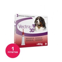Капли на холку для собак Ceva «Vectra 3D» (Вектра 3D) от 40 до 65 кг, 1 пипетка (от внешних паразитов)