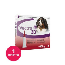 Краплі на холку для собак Ceva «Vectra 3D» (Вектра 3D) від 40 до 65 кг, 1 піпетка (від зовнішніх паразитів)