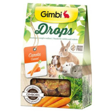 Ласощі для гризунів GimBi дропси з морквою, 50 г