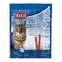 Ласощі для котів Trixie PREMIO Quadro-Sticks 5 шт. (лосось та форель)