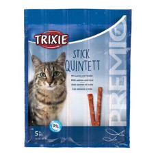 Ласощі для котів Trixie PREMIO Quadro-Sticks 5 шт. (лосось та форель)