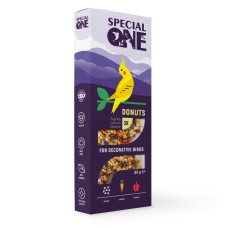 Ласощі для птахів Special One «Пончики» 60 г / 3 шт (паприка, морква, кунжут)