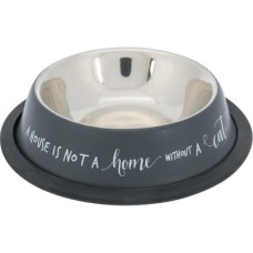 Миска металева Trixie на гумовій кромці 200 мм / 15 см (сіра) - cts