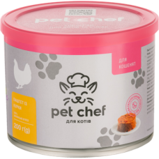 М'ясний паштет для дорослих котів Pet Chef 200 г (курка)