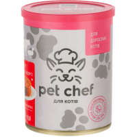 М'ясний паштет для дорослих котів Pet Chef 200 г (м'ясне асорті)