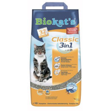 Наповнювач туалета для котів Biokat's Classic 3in1 10 л (бентонітовий)