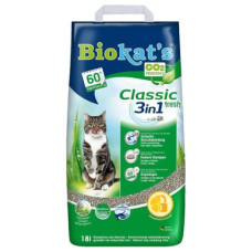 Наповнювач туалета для котів Biokat's Classic Fresh 3in1 18 л (бентонітовий)