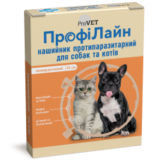 Нашийник для котів ProVET «ПрофіЛайн» 35 см (від зовнішніх паразитів, колір: помаранчевий)