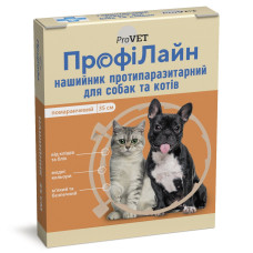 Нашийник для собак ProVET «ПрофіЛайн» 35 см (від зовнішніх паразитів, колір: помаранчевий)