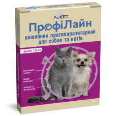 Нашийник для собак ProVET «ПрофіЛайн» 35 см (від зовнішніх паразитів, колір: рожевий)