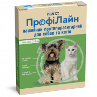 Нашийник для котів ProVET «ПрофіЛайн» 35 см (від зовнішніх паразитів, колір: зелений)