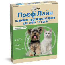 Нашийник для котів ProVET «ПрофіЛайн» 35 см (від зовнішніх паразитів, колір: зелений)
