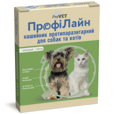 Нашийник для собак ProVET «ПрофіЛайн» 35 см (від зовнішніх паразитів, колір: зелений)