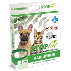 Нашийник для котів та собак ProVET «STOP-Біо» 35 см (від зовнішніх паразитів) - dgs