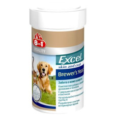 Пивні дріжджі 8in1 Excel «Brewers Yeast» 140 таблеток (для шкіри та шерсті) для собак