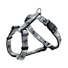 Шлея Trixie нейлонова «Silver Reflect» S-M 40-65 см / 20 мм (сіра)