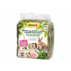 Сіно для гризунів Gimbi 500 г (троянда і м'ята)