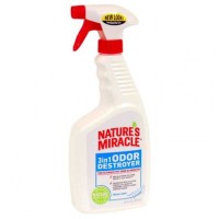 Спрей-устранитель Nature's Miracle «3in1 Odor Destroyer. Fresh Linen» для удаления запахов, с ароматом свежего белья 710 мл