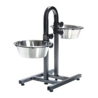 Стойка с мисками для собак Trixie 2 x 2,8 л / 24 см, h=43 см