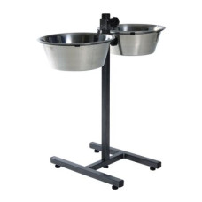 Стійка з мисками для собак Trixie 2 x 4,5 л / 28 см, h=60 см