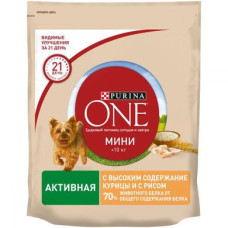 Сухий корм для активних собак малих порід Purina One Mini Active 800 г (курка та рис)
