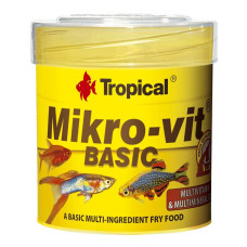 Сухий корм для акваріумних риб Tropical «Mikro-Vit Basic» 50 мл (для молодих риб)