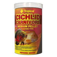 Сухий корм для акваріумних риб Tropical в гранулах «Cichlid Carnivore Medium Pellet» 1 л (для м'ясоїдних цихлід)