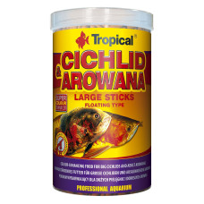 Сухий корм для акваріумних риб Tropical в паличках «Cichlid & Arowana Large Sticks» 1 л (для м'ясоїдних цихлід)
