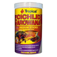 Сухий корм для акваріумних риб Tropical в паличках «Cichlid & Arowana Medium Sticks» 1 л (для м'ясоїдних цихлід)